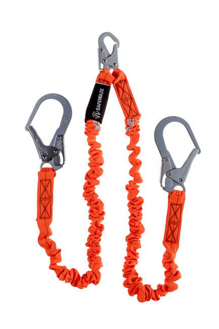 SafeWaze V-Line 6 Foot Dual-Leg Low-Profile Lanyard with Snap Hooks from GME Supply