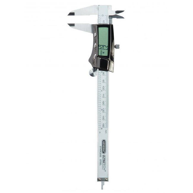 General Tools Digital Fractional Caliper with Extra-Large LCD Screen from GME Supply