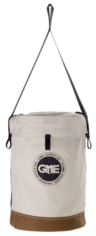 GME Supply 100 lb Leather Bottom Canvas Bucket with Connection Points from GME Supply