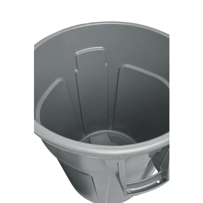 Rubbermaid Brute 44 Gallon Grey Round Vented Trash Can from GME Supply