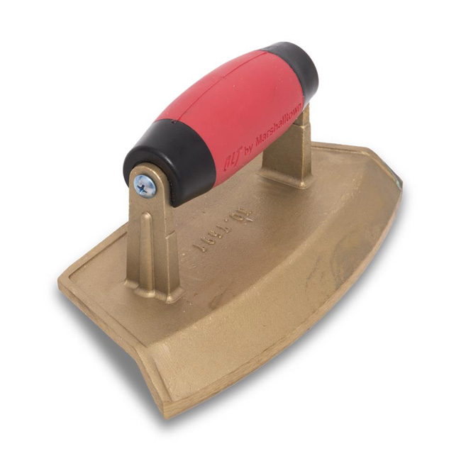 Marshalltown 30 Inch Diameter 3/4 Inch Lip Bronze Chamfer Tube Edger with Soft Grip Handle from GME Supply