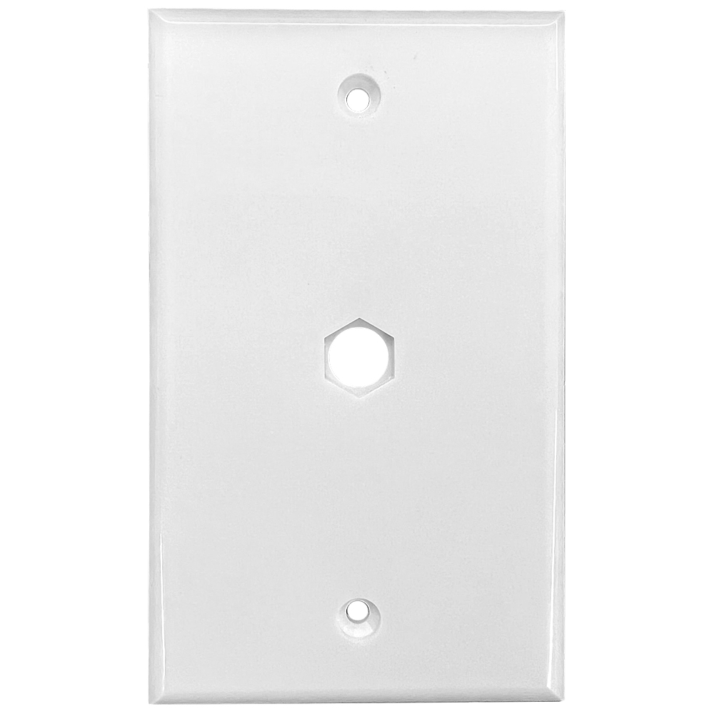 Holland Single White Blank Wall Plate from GME Supply