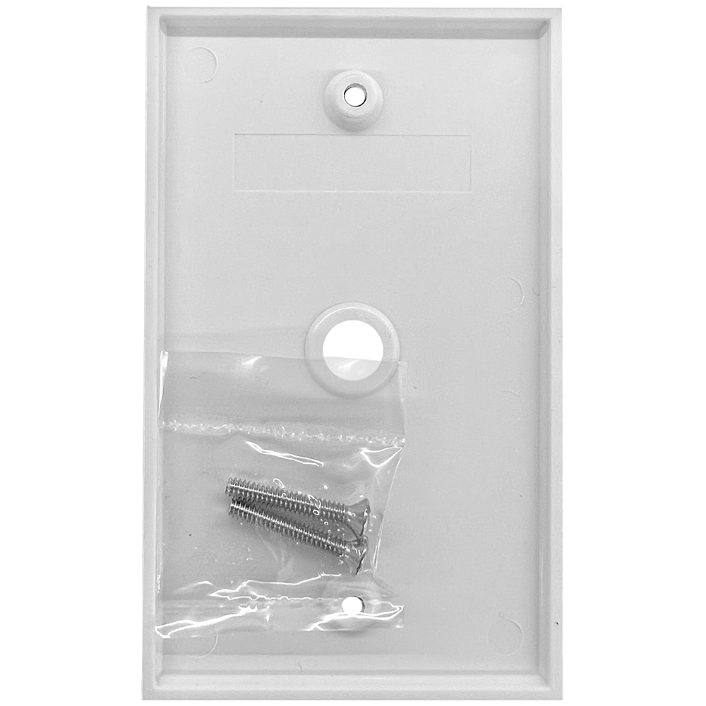 Holland Single White Blank Wall Plate from GME Supply