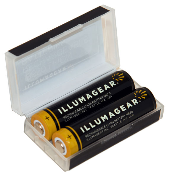 Illumagear 18650 Lithium Ion Rechargeable Batteries 2-Pack from GME Supply