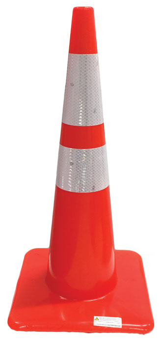 28-inch Reflective Vinyl Traffic Cone from GME Supply