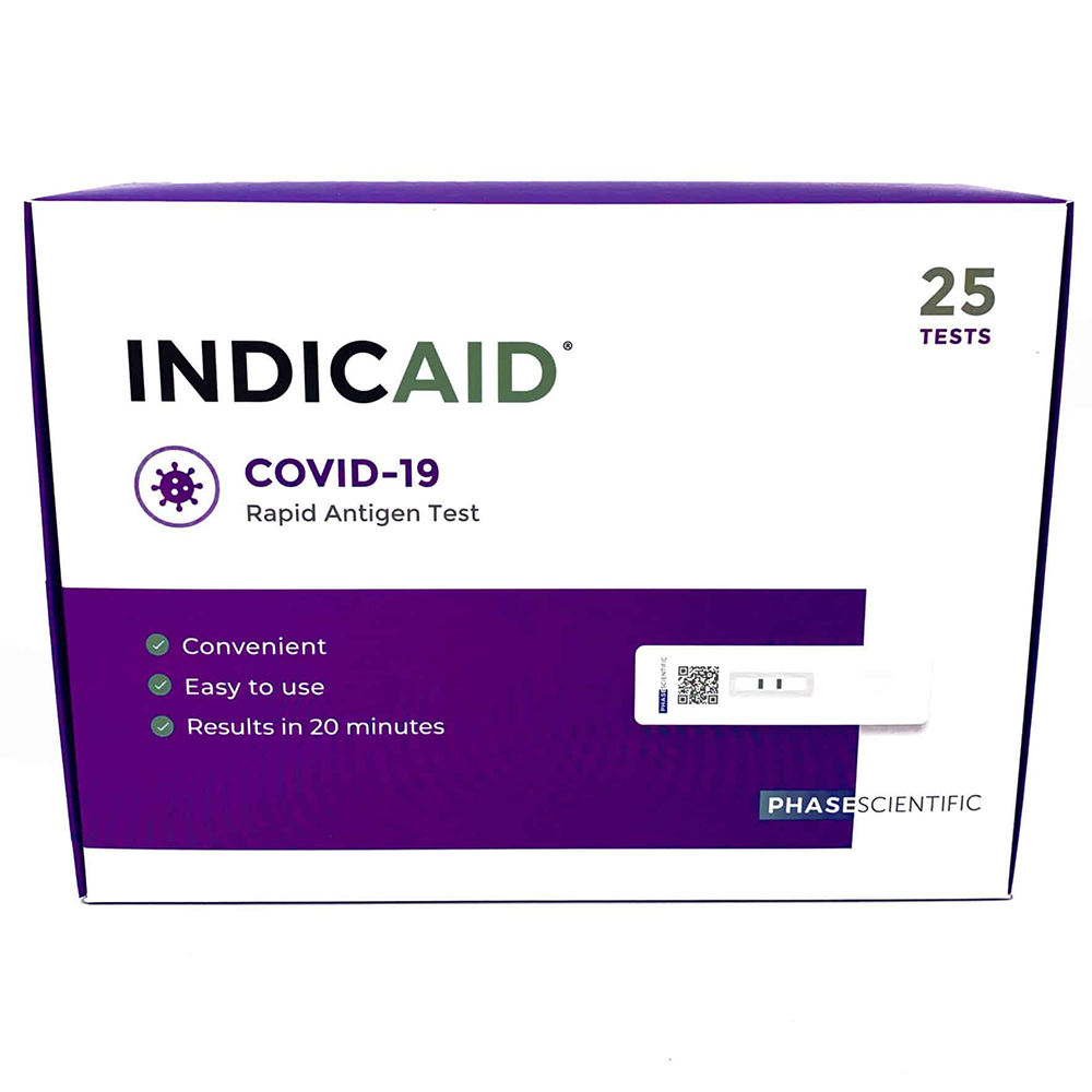 Indicaid Covid-19 Rapid Antigen Test (Box of 25) from GME Supply
