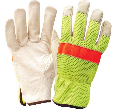 Ironwear Lime Mesh & Cow Grain Leather Driver Gloves from GME Supply