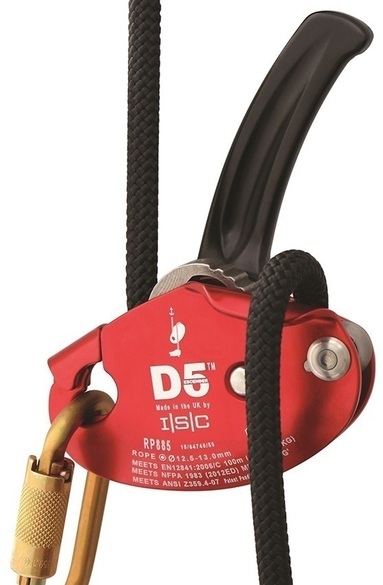 The ISC D5 Work Rescue Descender has been designed for use on 1/2 inch rope. from GME Supply