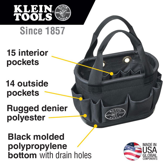 Klein Tools 29-Pocket Hard-Body Aerial Bucket from GME Supply