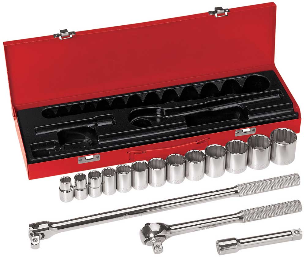Klein Tools 16-Piece 1/2-Inch Drive Socket Wrench Set from GME Supply