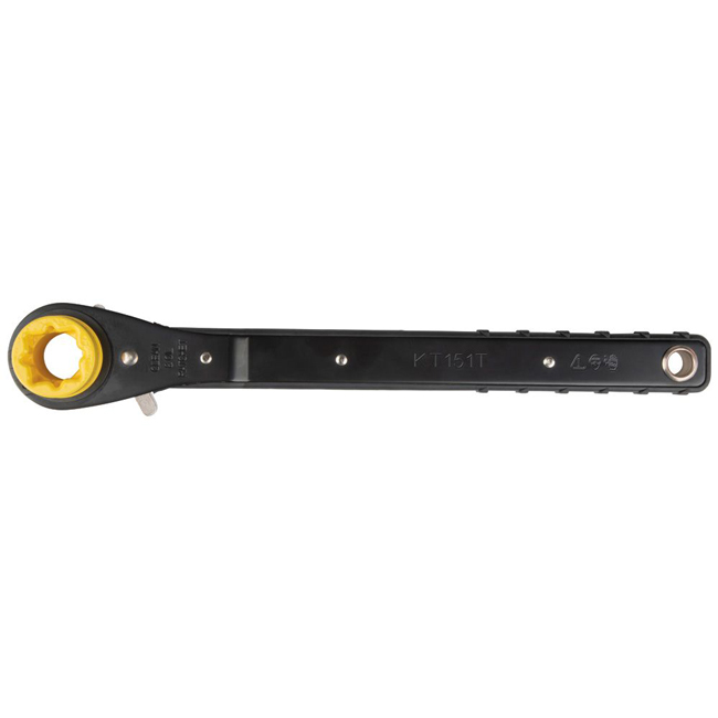 Klein Tools 4-in-1 Lineman's Ratcheting Wrench from GME Supply