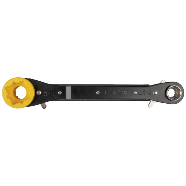 Klein Tools 6in1 HeavyDuty Lineman's Ratcheting Wrench