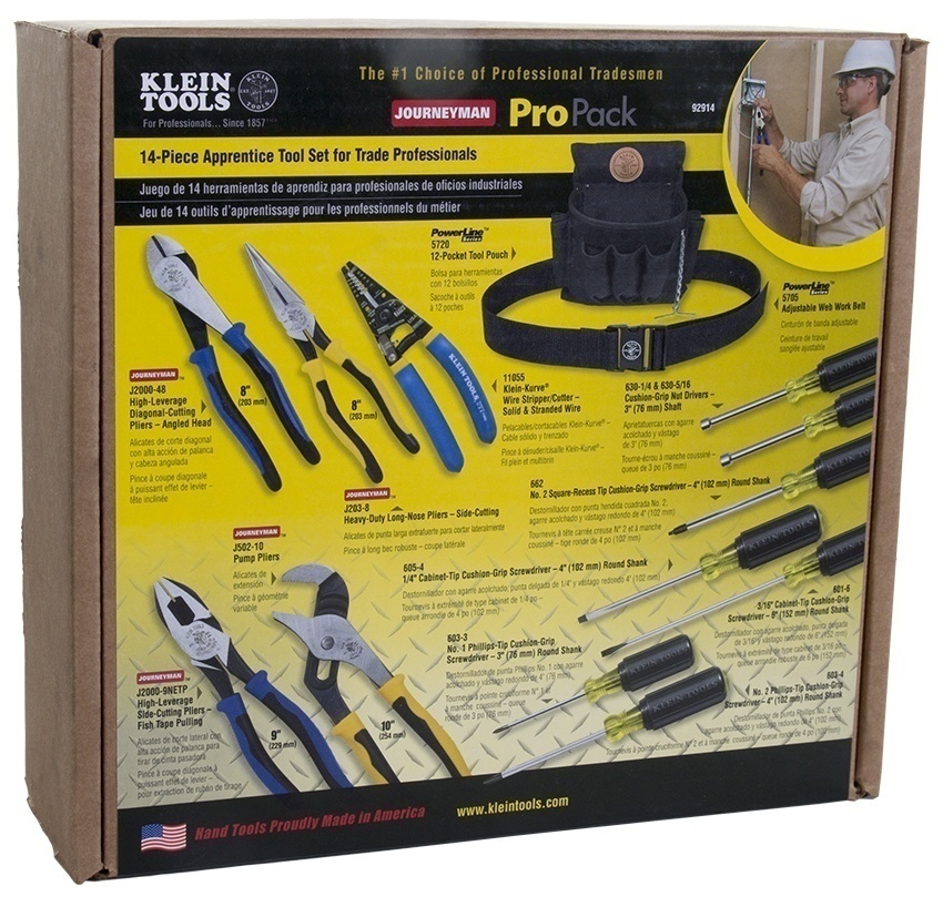 Klein Tools 14 Piece Professional Apprentice Tool Set from GME Supply