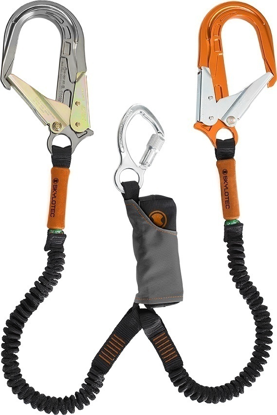 Skylotec SkySafe Pro Flex Lanyard w/ Aluminum Rebar Hooks from GME Supply