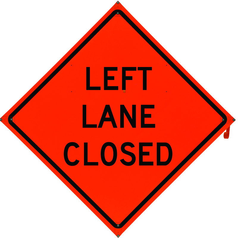 Bone Safety Hi-Intensity Reflective - Left Lane Closed from GME Supply