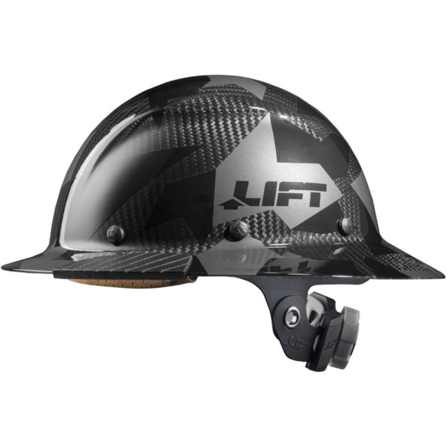 Lift Safety DAX Carbon Fiber Black Camo Full Brim Hard Hat from GME Supply