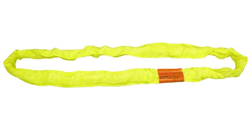9000 lbs Vertical Load Capacity 3 Length Endless Yellow Mazzella RS90 Polyester Round Sling 2 1/8 Width 