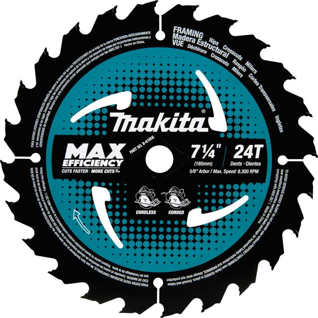Makita 7-1/4 Inch Carbide-Tipped Max Efficiency Circular Saw Blade - 10 pack from GME Supply