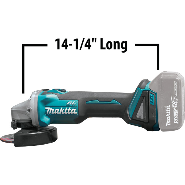 Makita 18V LXT Lithium-Ion Brushless Cordless 4-1/2 | 5 Inch Angle Grinder (Bare Tool) from GME Supply