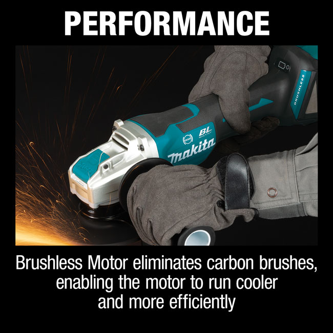 Makita 18V LXT Lithium-Ion Brushless Cordless 4-1/2 Inch/5 Inch with X-LOCK Angle Grinder (Bare Tool) from GME Supply