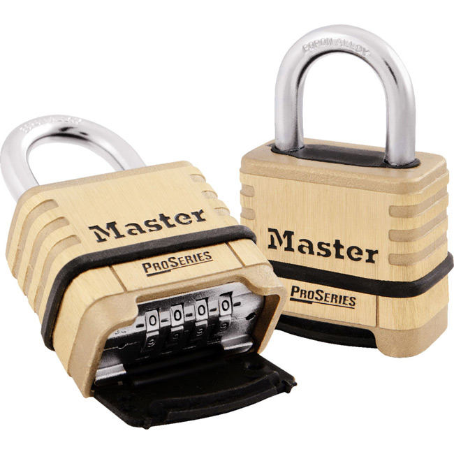 Master Lock 2-1/4 Inch (57mm) ProSeries Brass Resettable Combination Padlock from GME Supply