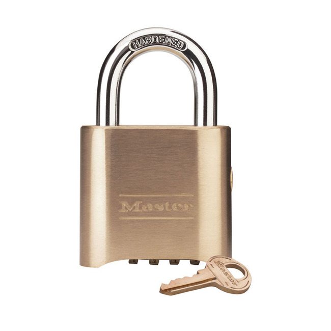 Master Lock 2 Inch (51mm) Brass Resettable Combination Padlock with