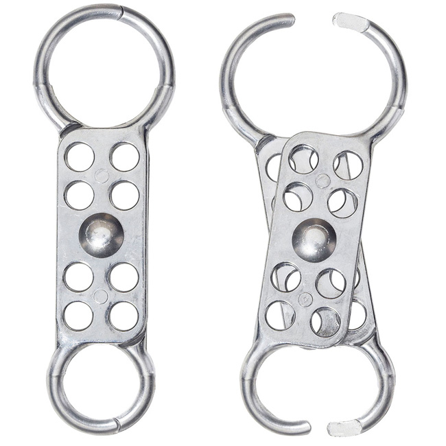 Master Lock Dual Jaw Clearance Aluminum Lockout Hasp with 1 Inch (25mm) and 1-1/2 Inch (38mm) Jaw Clearance from GME Supply