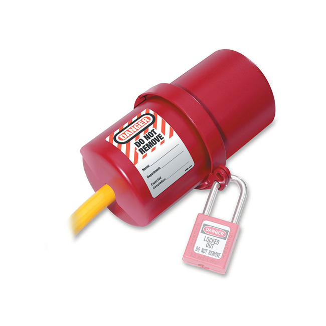 Master Lock Rotating Electrical Plug Lockout for 110 and 220 Volt Plugs from GME Supply