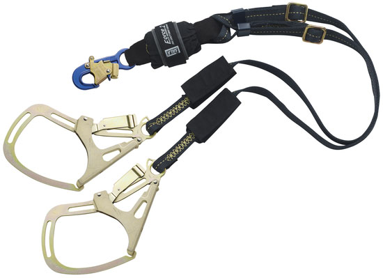 DBI Sala 1246352 Force 2 Arc Flash Adjustable Shock Absorbing Lanyard with Saflok Tower Hooks from GME Supply