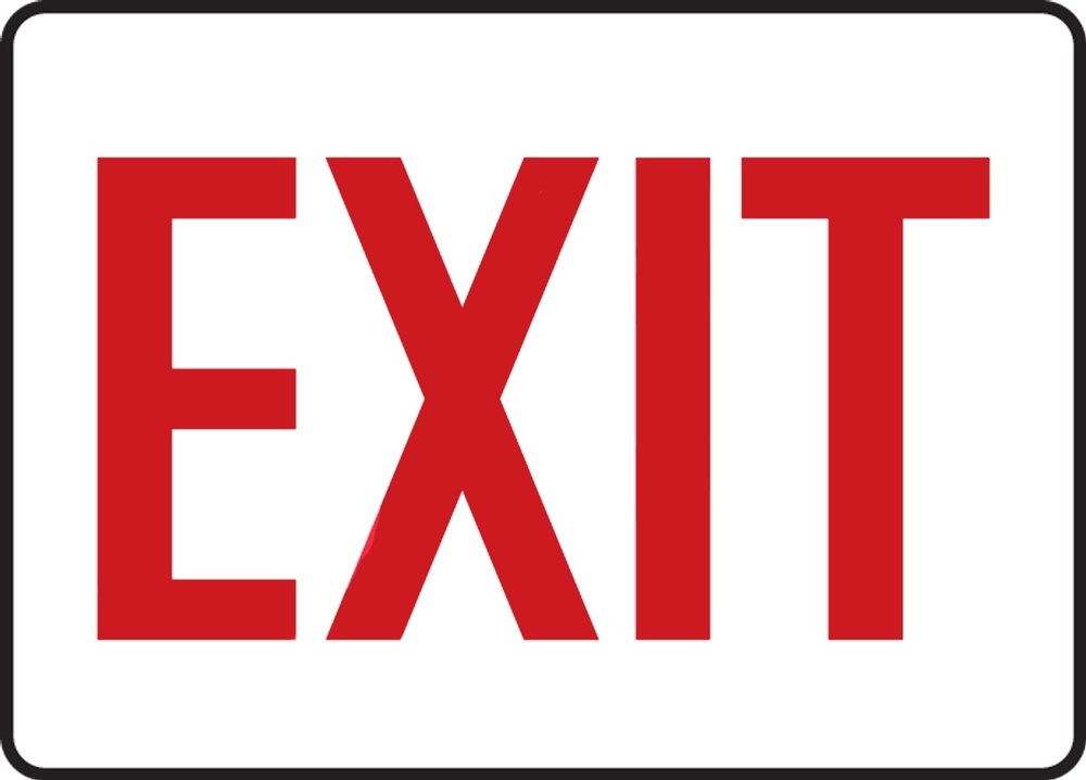 Accuform 'Exit' Plastic Sign from GME Supply