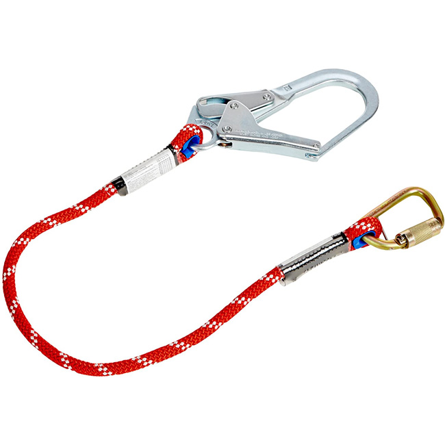 Honeywell Miller Positioning and Restraint Lanyard, 4 Foot, Twist-Lock Carabiner, Locking Rebar Hook from GME Supply