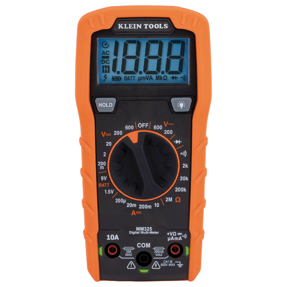 Klein Tools MM325 Manual Ranging 600 Volt Digital Multimeter from GME Supply