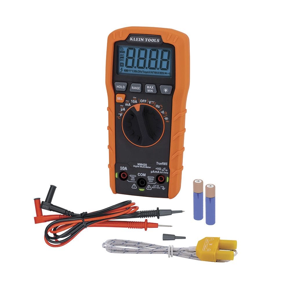 Klein Tools MM420 Digital Multimeter with TRMS Auto-Ranging - GME