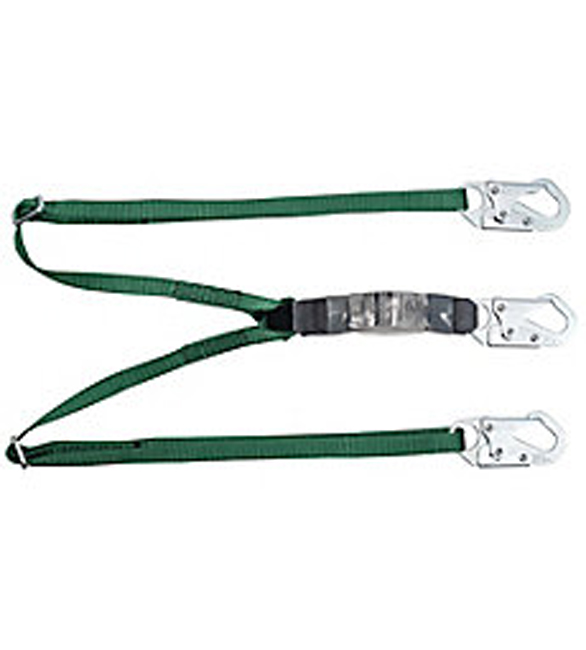 V-Series standard twin-leg adjustable energy absorbing lanyard, 6',36C small snaphooks, ANSI Z359.13-2013 from GME Supply