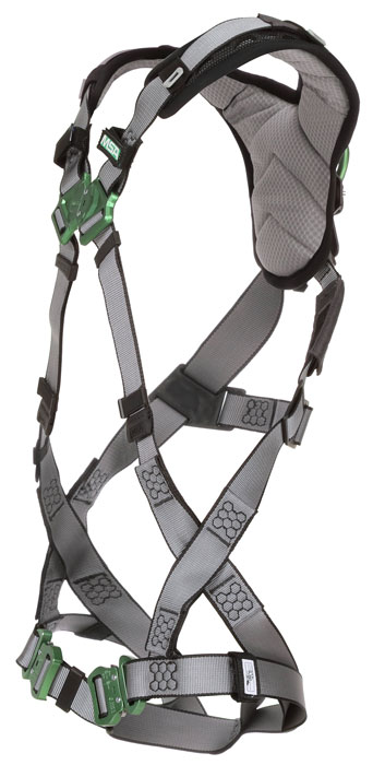 MSA V-FIT Harness, Back D-Ring, Quick-Connect Leg Straps, Shoulder Padding from GME Supply