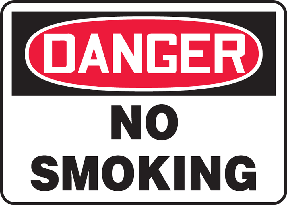 The Accuform OSHA 'Danger No Smoking' Safety Sign helps you preserve safety in areas where smoking could cause serious hazards. from GME Supply