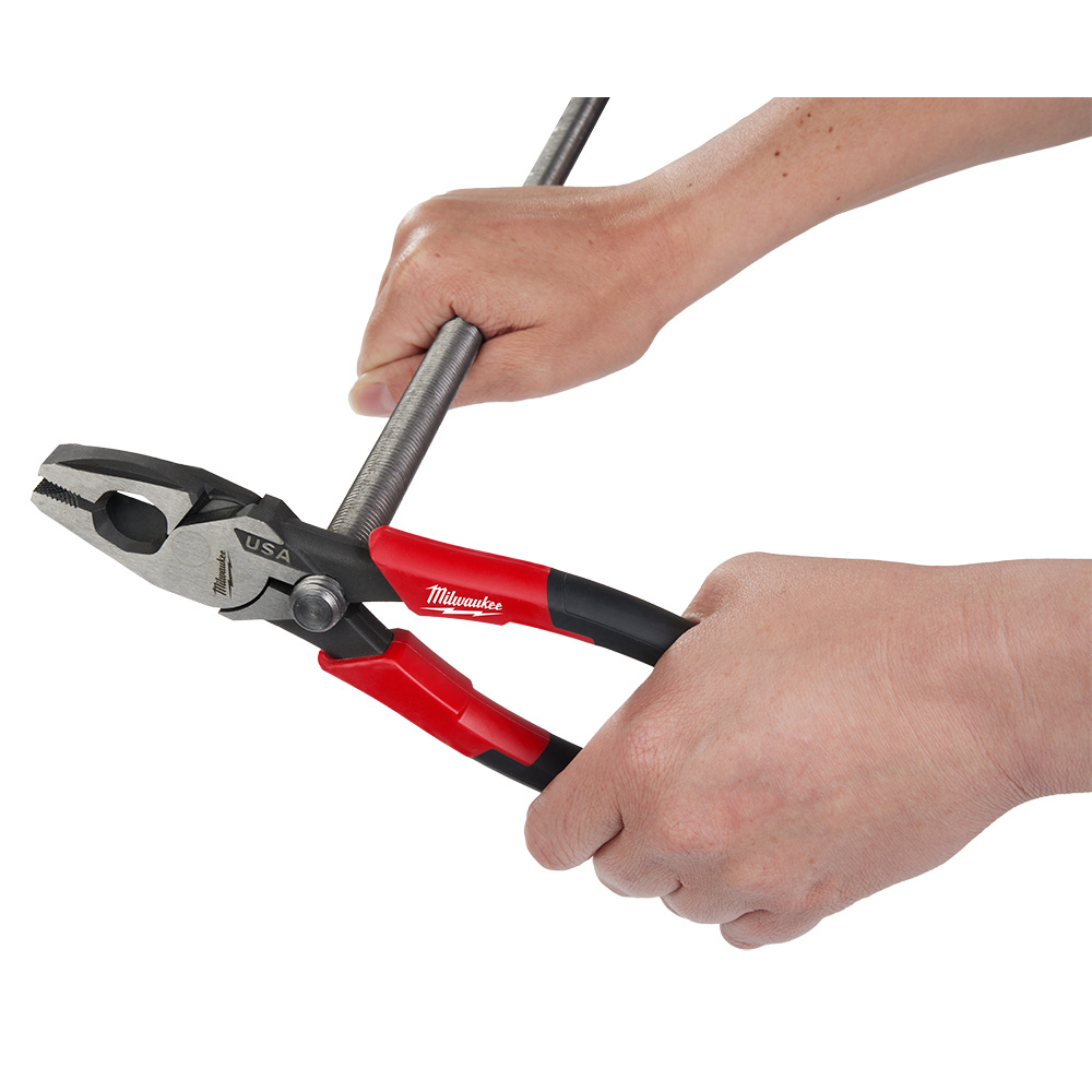 Milwaukee 9-Inch Lineman's Pliers with Thread Cleaner from GME Supply