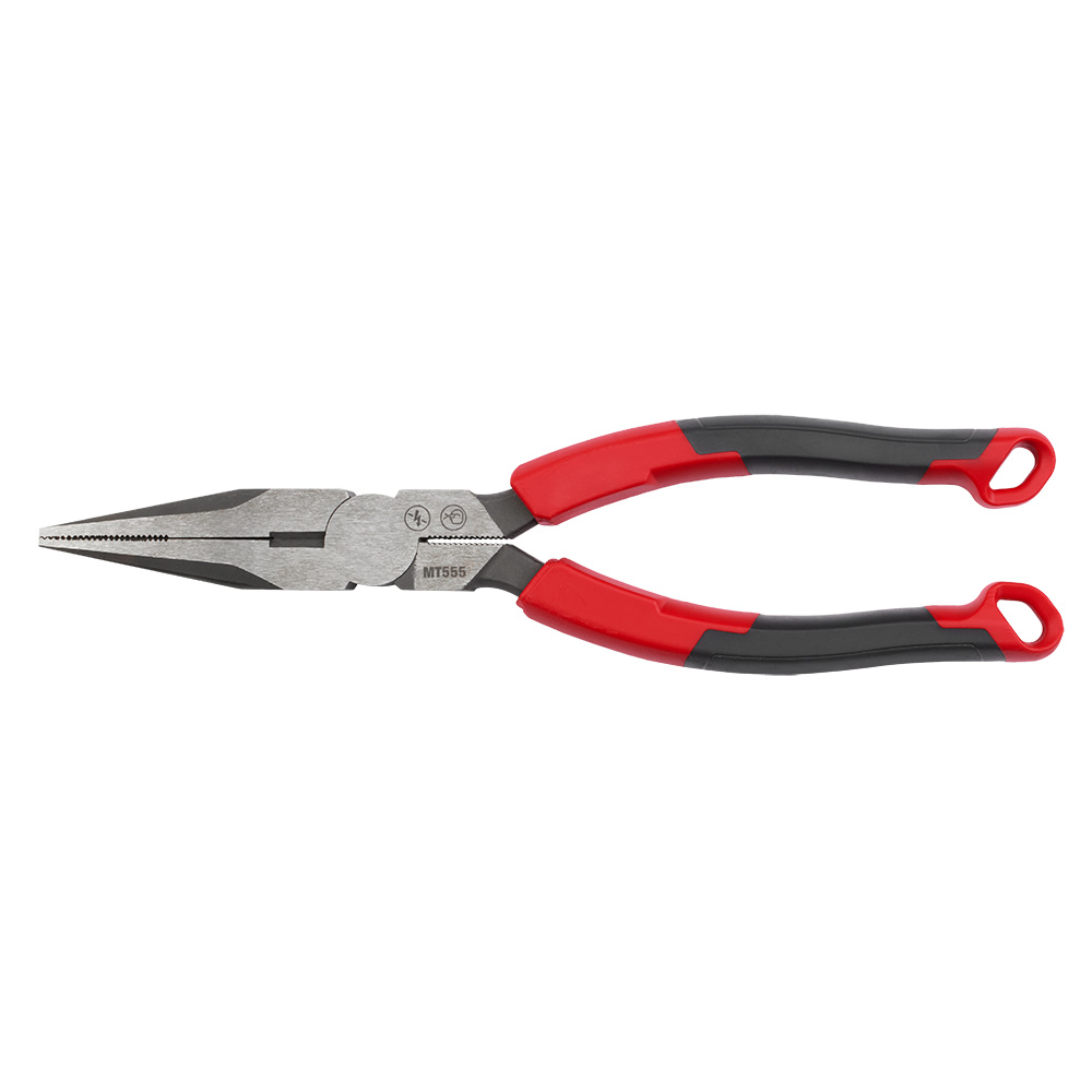 Milwaukee 8-Inch Long Nose Comfort Grip Pliers - GME Supply