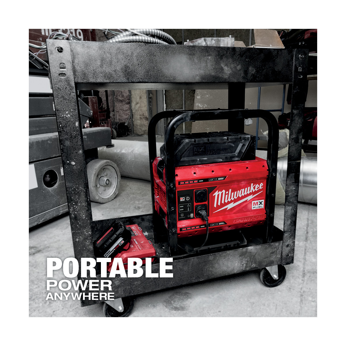 Milwaukee MX FUEL Carry-On 3600W/1800W Power Supply Generator from GME Supply