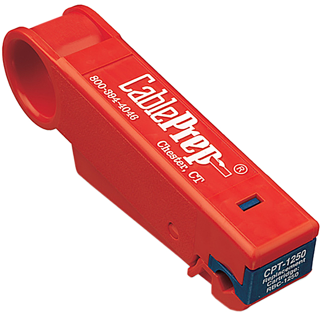 Cable Prep 6 & 59 Cable Stripper for 1/8 Inch Braid Exposure with One Installed Blade Cartridge from GME Supply