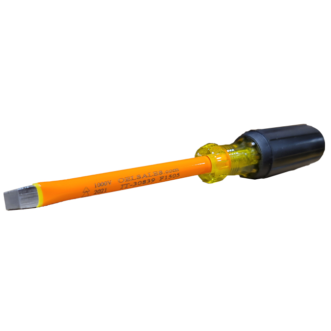 OEL 1/4 Inch Insulated Slotted Screwdriver, 4 Inch from GME Supply