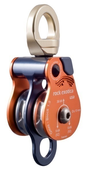 P51 Rock Exotica Omni-Block Swivel Double Pulley, 1.5