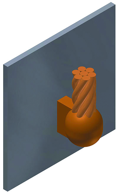 Cadweld Overhead Vertical Tap to Vertical Steel Surface