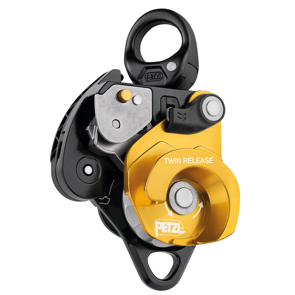 Petzl TWIN RELEASE Releasable Double Progress Haul System Capture Pulley from GME Supply