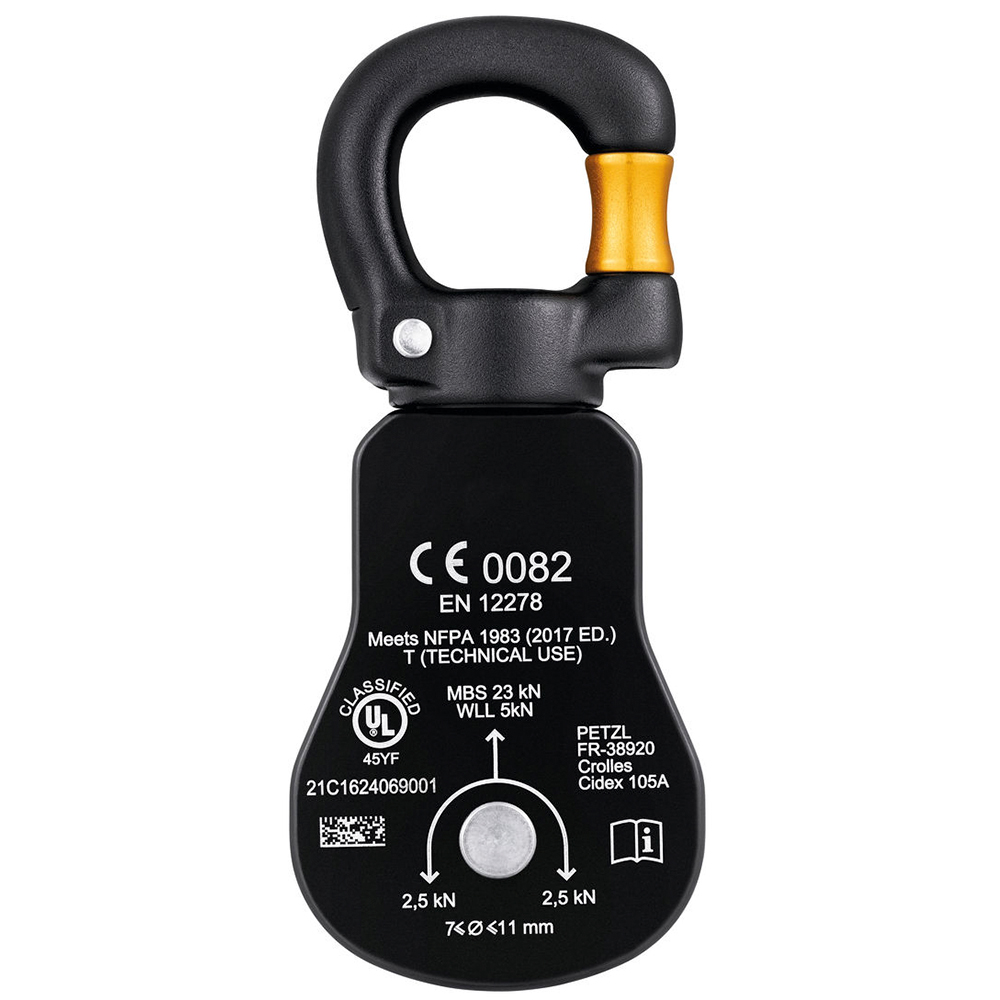 Petzl SPIN S1 OPEN Gated Swivel Compact Single Pulley from GME Supply