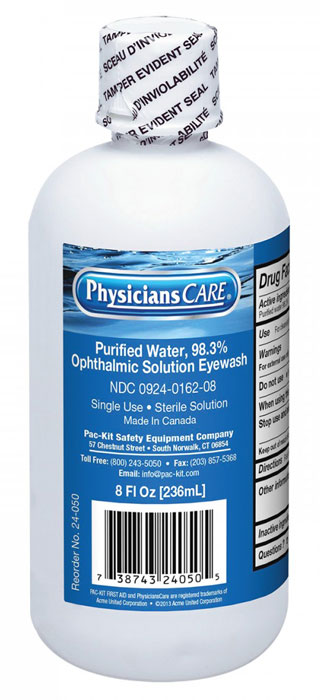 First Aid Only Eye Wash Solution, Screw Top from GME Supply