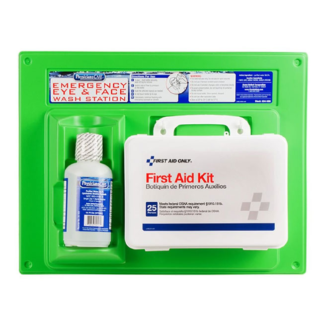 Pac-Kit First Aid Kit & Eye Wash Station - Single 16 oz. from GME Supply