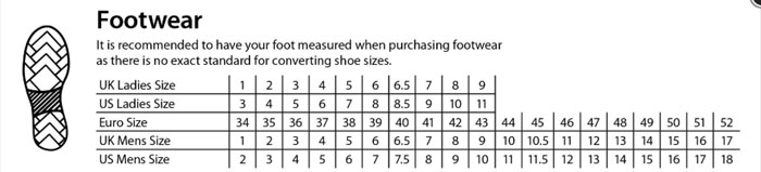 Portwest Footwear Sizing from GME Supply