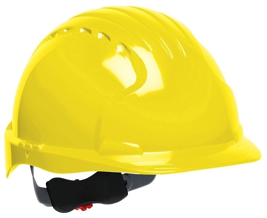 JSP EV6151 Evolution Deluxe Standard Brim Safety Helmet - Non-Vented - Yellow from GME Supply
