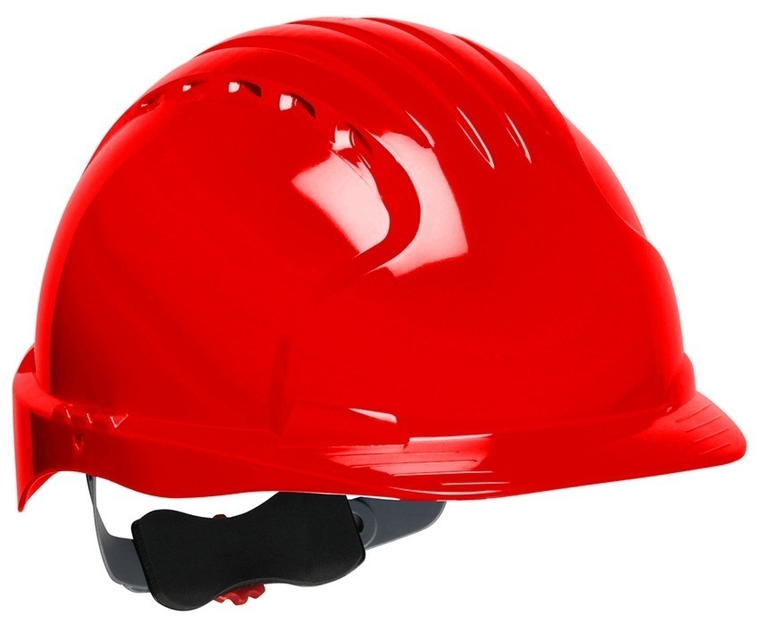 JSP EV6151 Evolution Deluxe Standard Brim Safety Helmet - Non-Vented - Red from GME Supply
